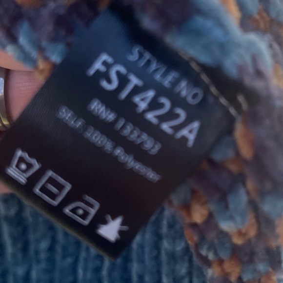 POL Teal and Brown Fringed Southwestern Cardigan - Picture 13 of 13